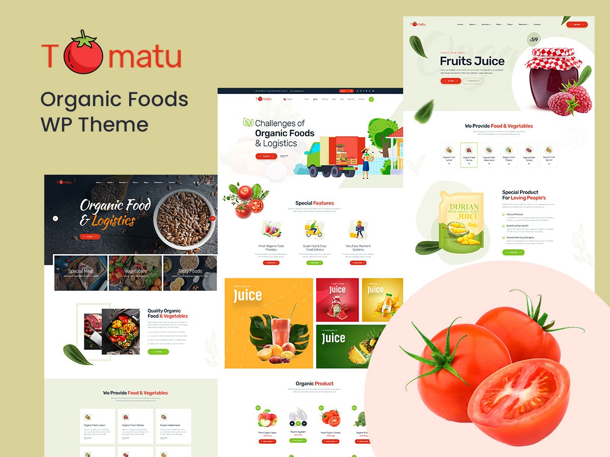 Tomatu – Organic Food & Grocery WordPress Theme