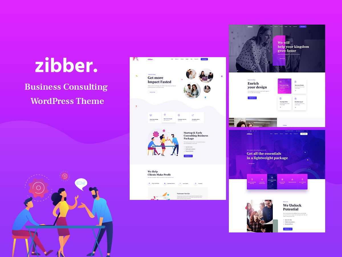 Zibber – Modern Business Consulting WordPress Theme